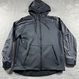 Under Armour Swat Jacket Mens Large Black Military Tech Hooded 1320710
